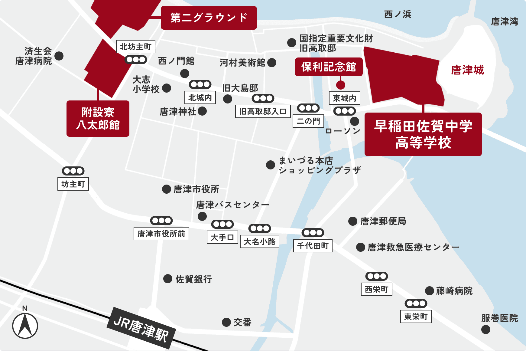 寮を含んだ地図