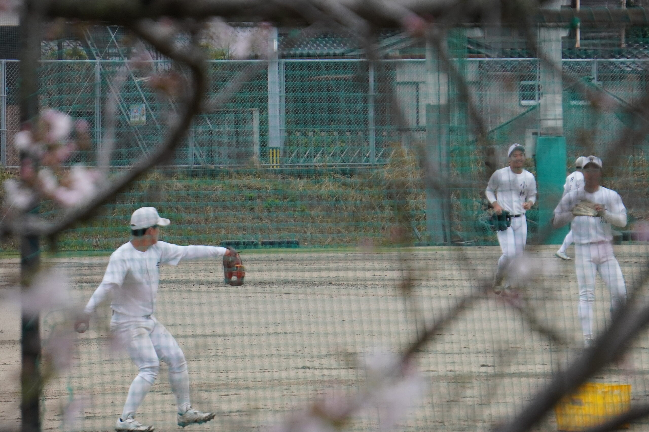 グラウンドではもう新年度が始まっています
