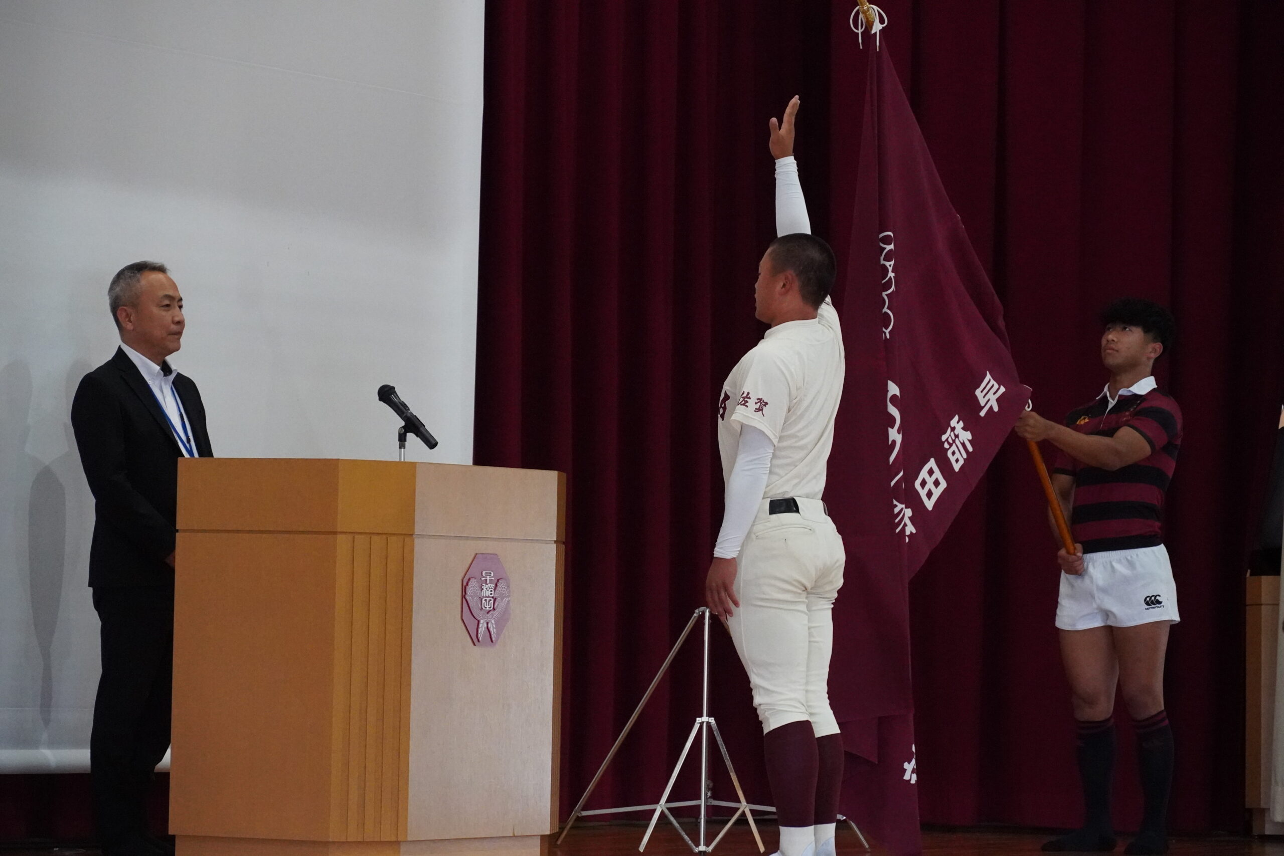 選手たち、出陣！～仲間のエールが響く壮行式～